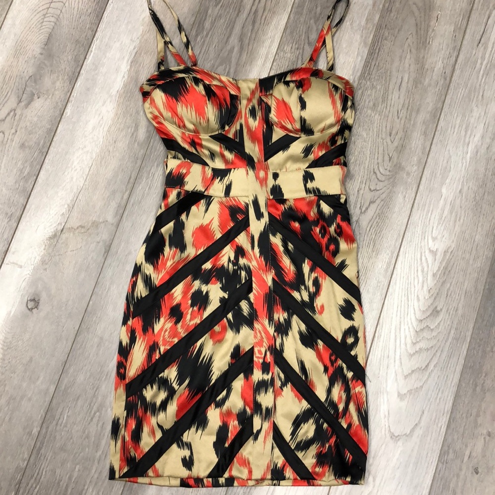 Padded multi color dress